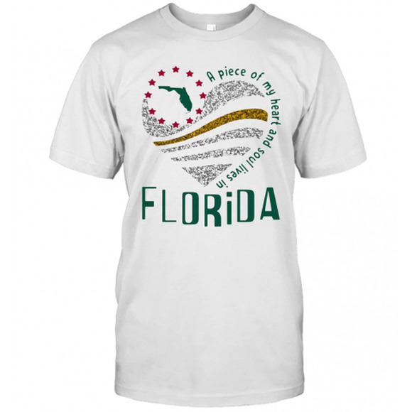 Other - A Piece Of My Heart And Soul Lives In Florida Map T-Shirt
